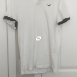 Hollister White and Black Men's Shirt